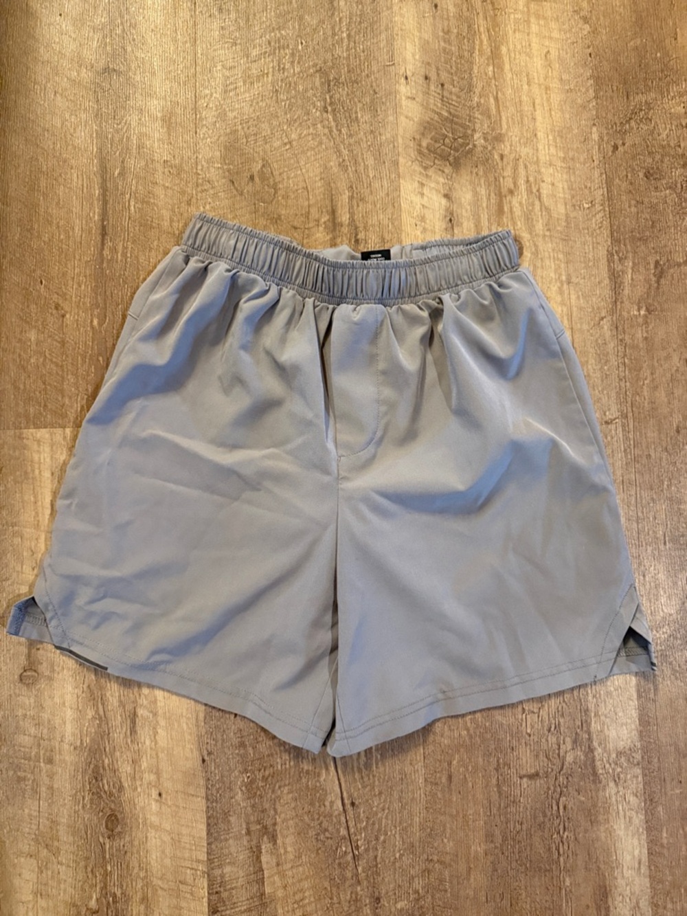 Dri-Fit! Light Gray Kid’s Elastic-Waist Shorts - Casual Everyday Wear